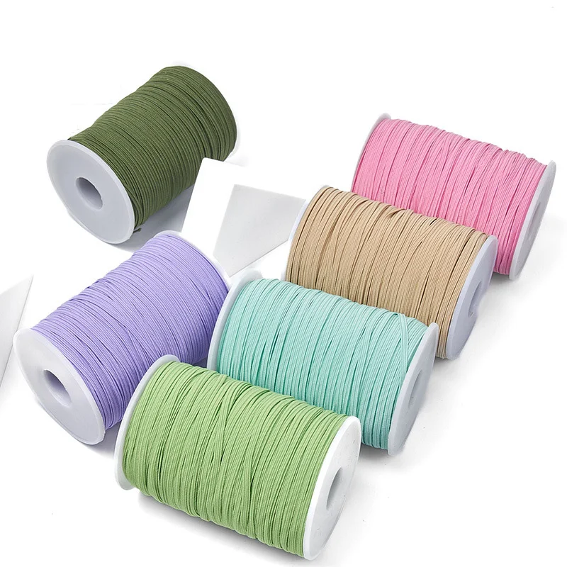 Colorful Elastic Rubber Band Ribbon Trim for DIY Sewing and Garment Accessories, 10 Yards