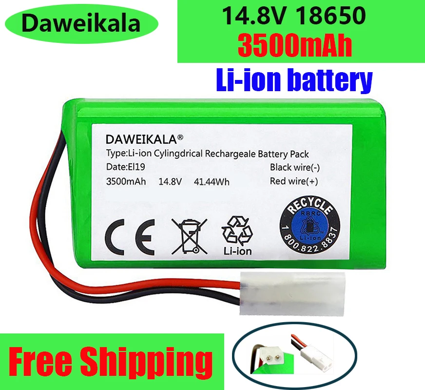 2023 New 14.8V 3500Mah Li-Ion Battery For Xiaomi G1 Mi Robot Vacuum-Mop Essential Mjstg1 Robot Vacuum Cleaner 18650 Battery Pack