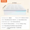 Mattress Topper Premium Memory Foam Fiber Fill Queen Size 3 in Thickness 6