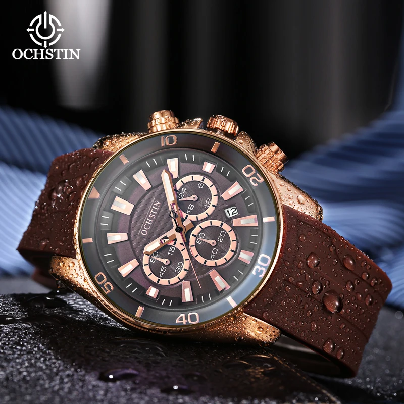 Ochstin's new product 2024 Navigator series minimalist casual multifunctional automatic quartz movement men's quartz watch