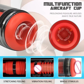 2022 Automatic Male Masturbator Vibration Blowjob Sucking Machine Real Vaginal Suction Pocket Pussy Sex Toys Adult Goods for Men 4
