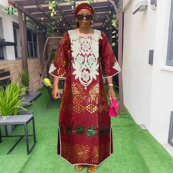 H&D Abiti africani per donna Elegante tradizionale festa di nozze Dashiki Abito lungo Roupas Bazin Riche Robes 1