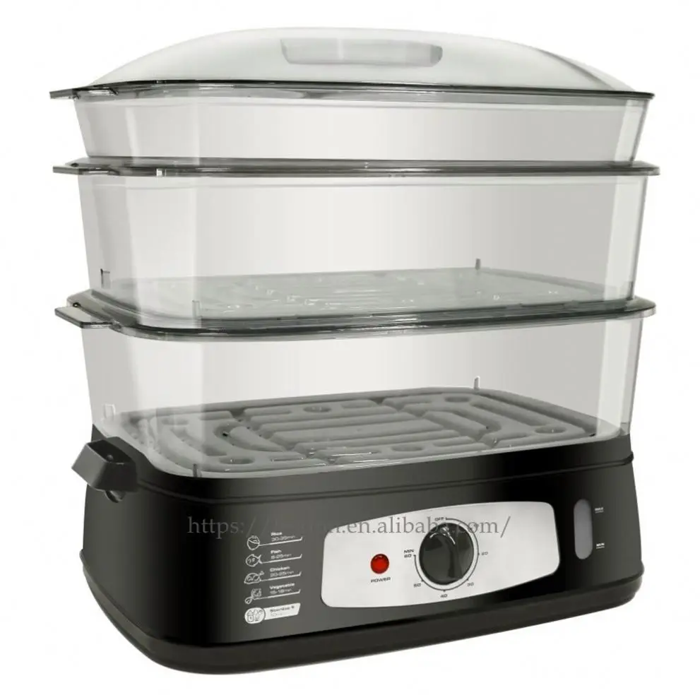 

25L 230V White Large Cooking Stainless Steel Electric Food Steamer