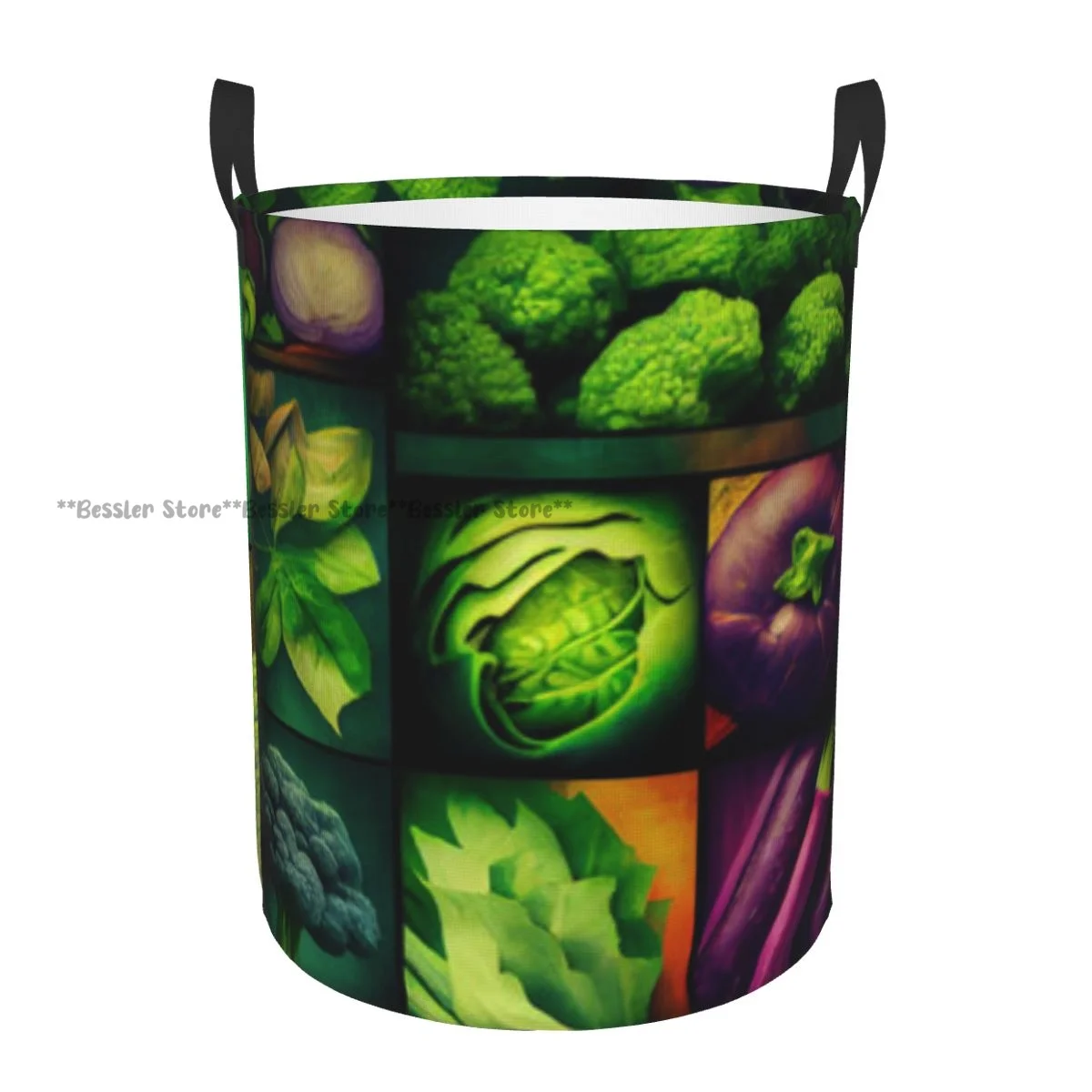 

Складная корзина для белья, коллаж овощей, ведро для хранения грязной одежды, шкаф, органайзер для одежды, корзина