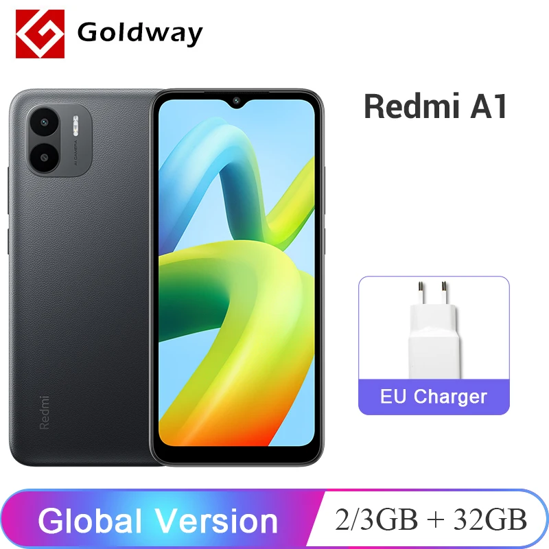  Global Version Xiaomi Redmi A1 Smartphone 2GB RAM 32GB ROM MTK Helio A22 8MP Camera Cellphone 5000mAh Battery Android 12 