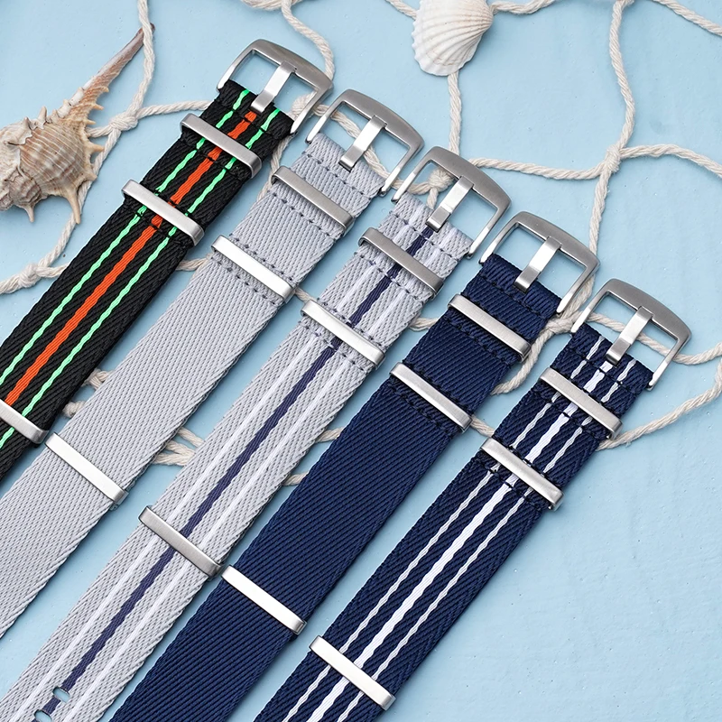 Versatile Nylon Woven Canvas Watch Band - 20mm & 22mm Strap Widths
