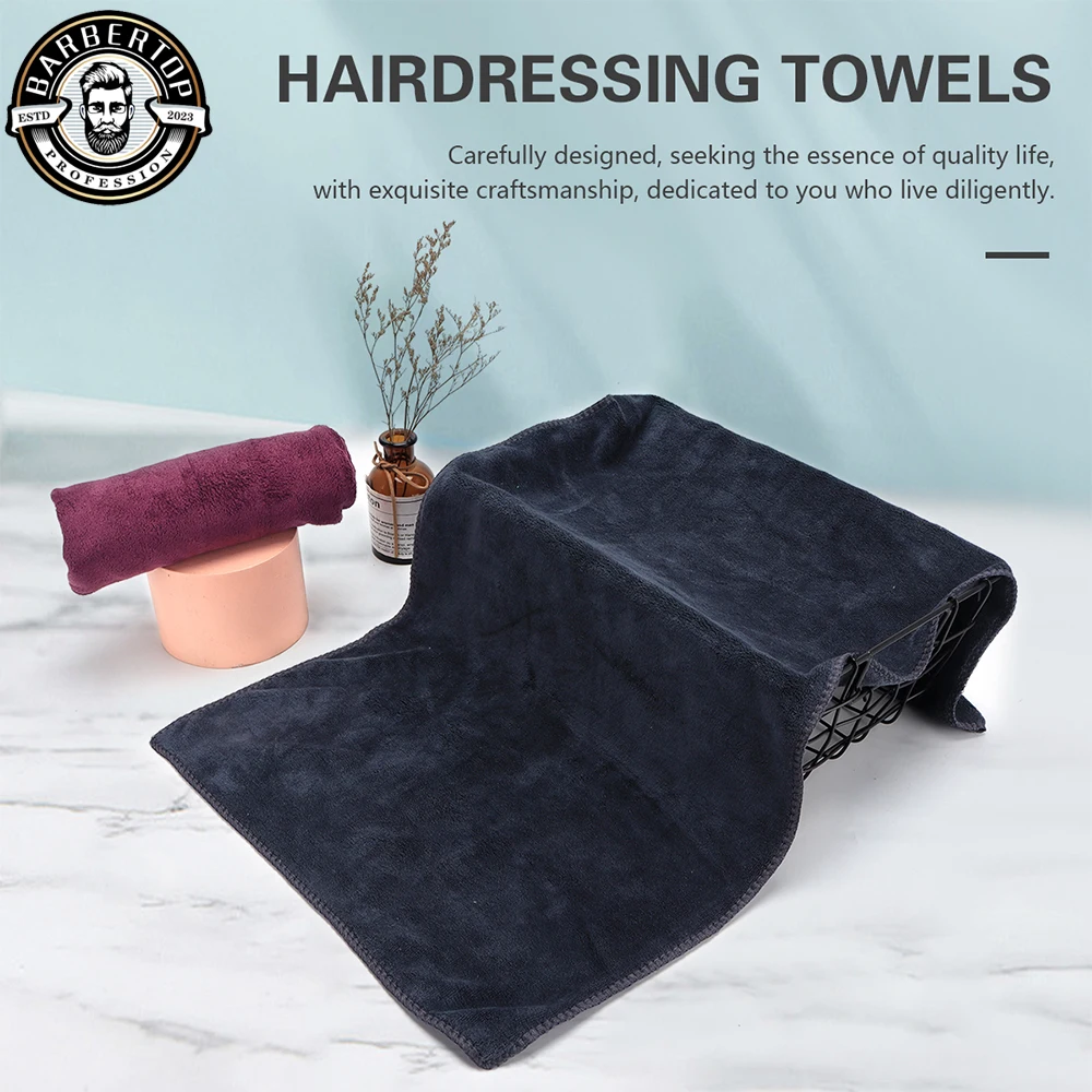 Barbershop Microfiber Bleach Proof Beauty Hair Salon  Drying Hair Hairdresser Spa Bath Hair Drying Towel 35*75 Styling Tools