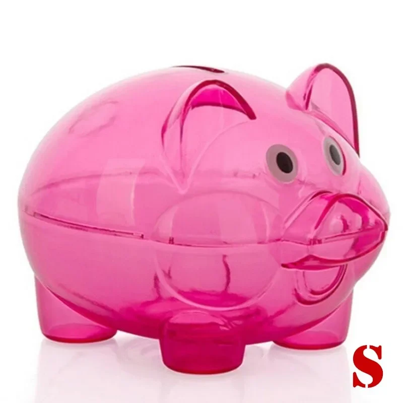 Clear Transparent Pig Plastic Piggy Money Bank Small Piggy Bank Money Boxes Storage Toys Home Decor Money Saving Box