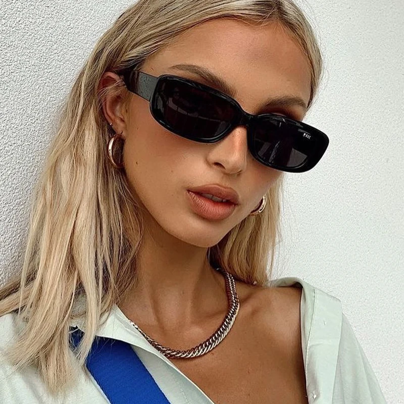 Retro Rectangle Sunglasses Women Brand Designer Vintage Small Frame  SunGlasses | eBay