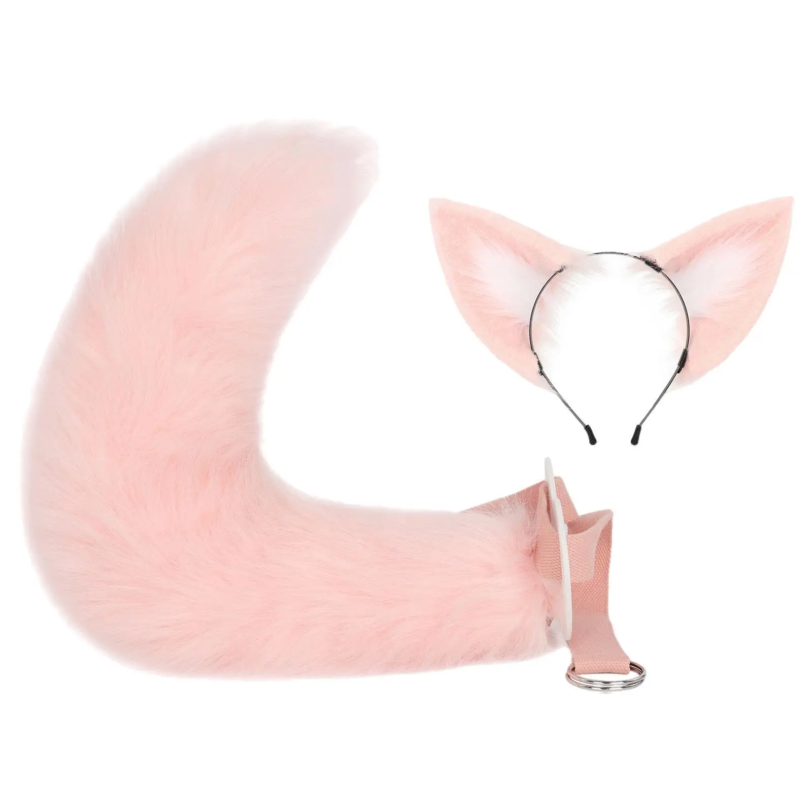 

Ears and Tail Headwear Fancy Dress Ears Headband and Tail Set Costume Set for New Year Party Decoration Halloween Cosplay Women