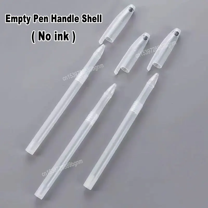 10/20/30/50/100Pcs Set No Ink Empty Transparent Gel Pen Handle Shell For Office School Writing Stationery Accessories Supplies 4