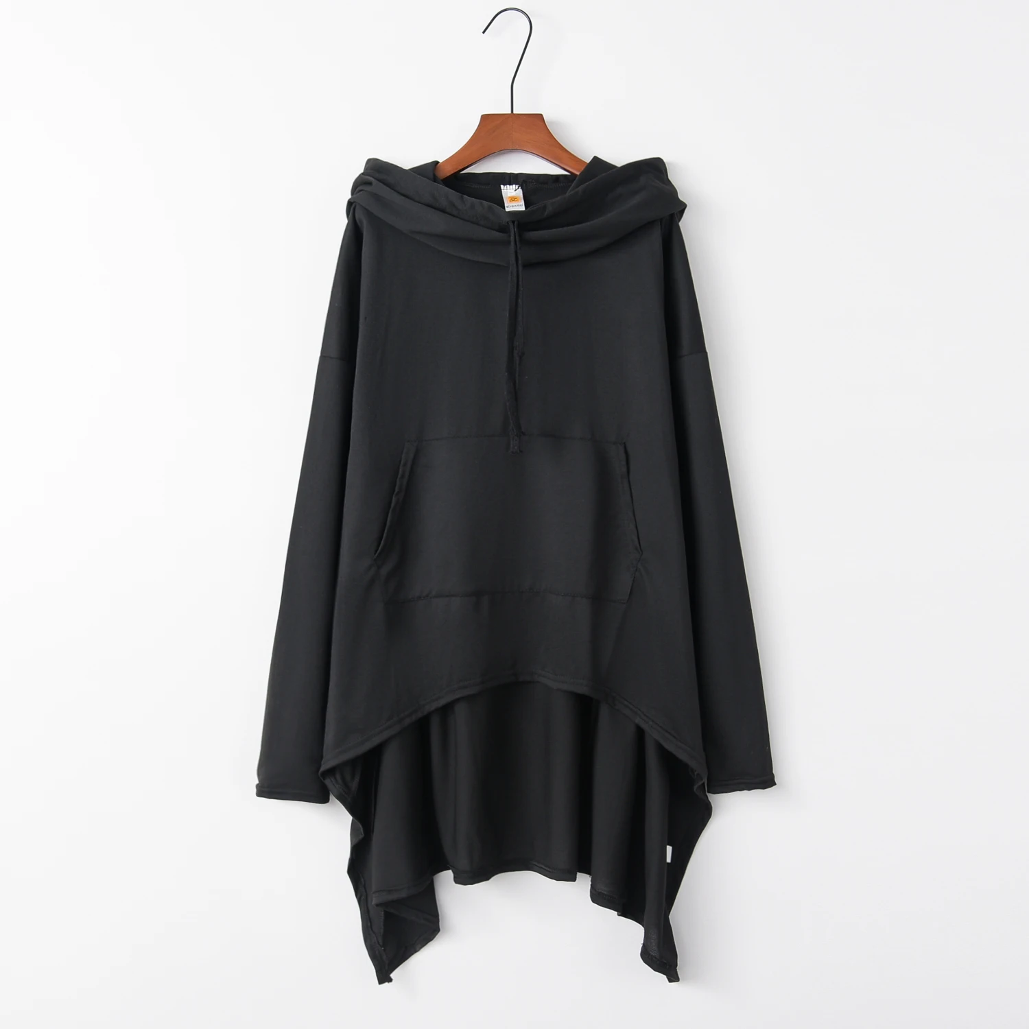 Fashion Trends New European and N Pure Color Long Hoodie 6