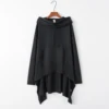 Fashion Trends New European and N Pure Color Long Hoodie 6