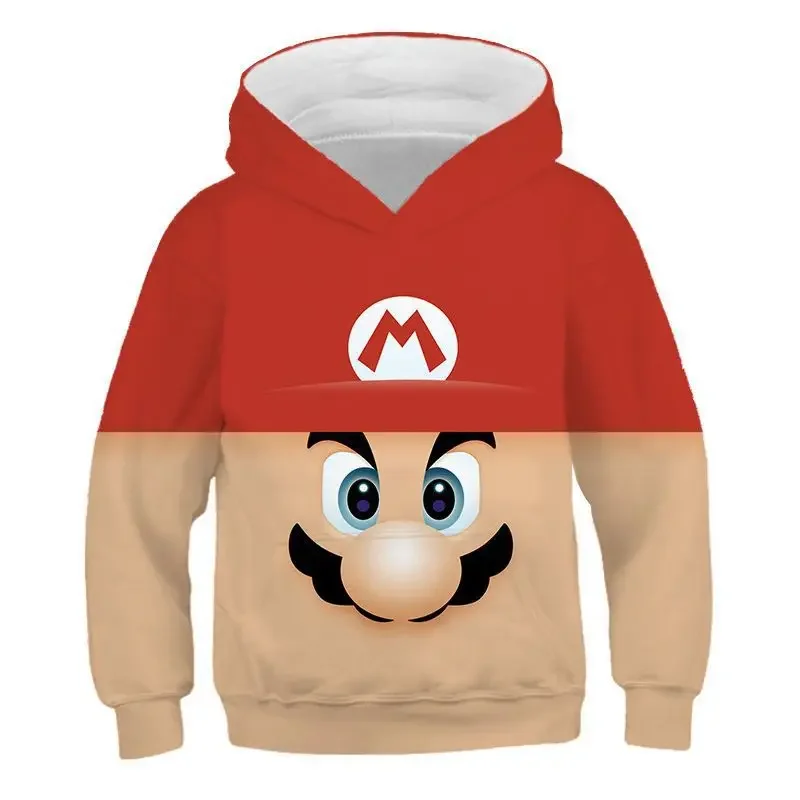 thumbnail image 1 of Sudadera con capucha de manga corta con la nueva película 3D de Super Mario Brothers, Mario Brigitte, ropa para niño y bebé, ropa de otoño, 1 of 1