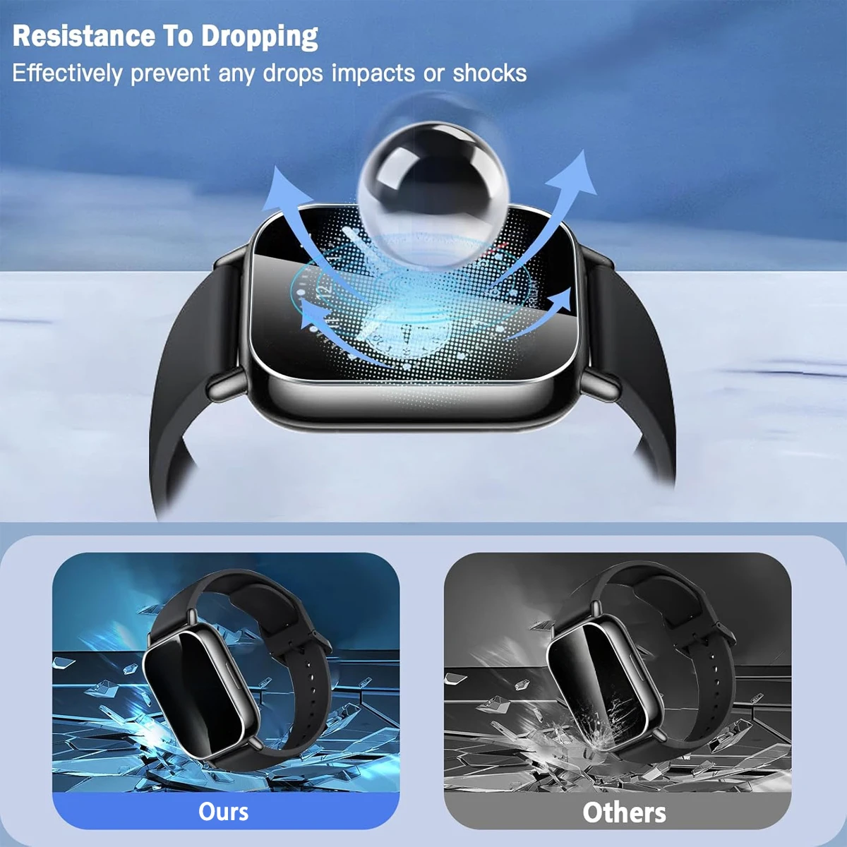 Premium 9H Tempered Glass Screen Protector for Smart Watch - Clear HD Film