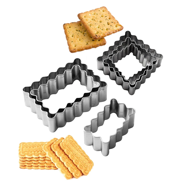 3Pcs Mini Cookie Cutter Set Stainless Steel Sugar Biscuit Veggie Cutters DIY Cookie Fondant Cake Pastry Dough Mold Baking Tool