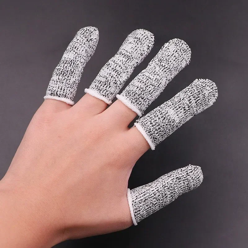 Finger Cots Thumb Protector Anti-Cut Fingertips Finger Sleeve Flexible Resistant Protection Cots for Work DIY 10 Pcs disposable finger covers