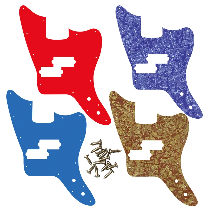 Xinyue Custom Guirar Parts - For Us Fender Mh Signature Jaguar Bass Guitar Pickgaurd Scratch Plate Scelta Multicolore