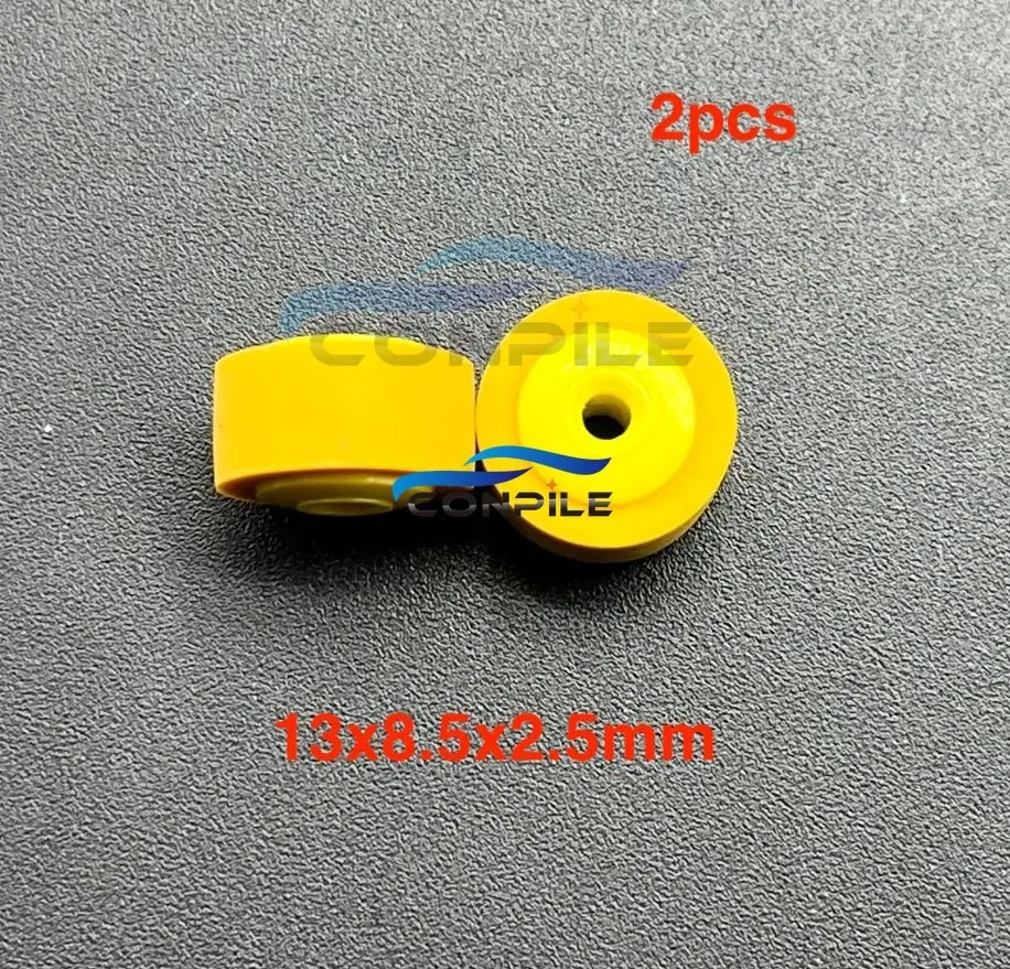 2 Pezzi Roller Rullo Per Puleggia In Gomma Registratore Audio Cassette Deck Tape Stereo Player