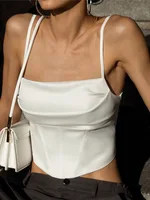 Spaghetti Strap Tank Top Sexy Backless Bandage Skinny Crop Tops 2024 Summer Elegant Lace Up Party Streetwear Women Camis - Image 3