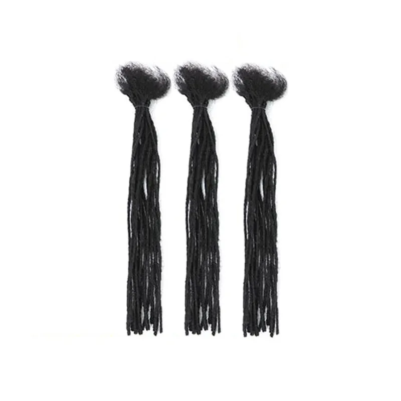 Human Hair Hand Rubbing Dreadlocks Crochet Hair Extensions0.2cm 14Inch 30Pieces Natural Color Dirty Braids for Daily Styling Use 2