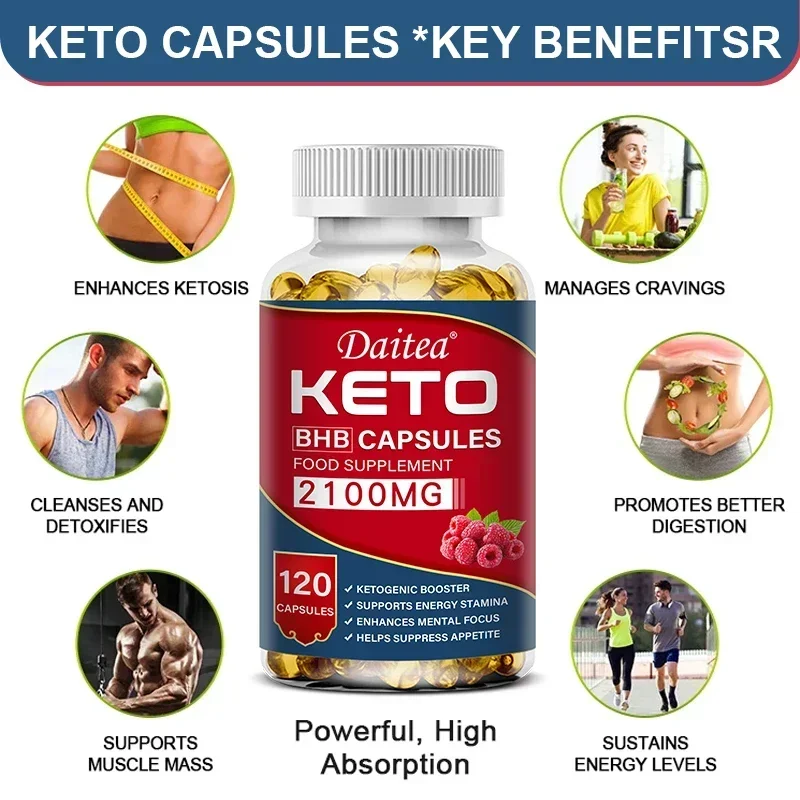 Weight Loss Capsules 2100 mg Ketogenic Enhancer Weight Management Fat Metabolis