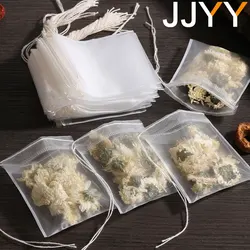 100-Pack Disposable Tea Infuser Bags with String, Food Grade Non-woven Fabric Filters - 100PCS ( 7x9CM )