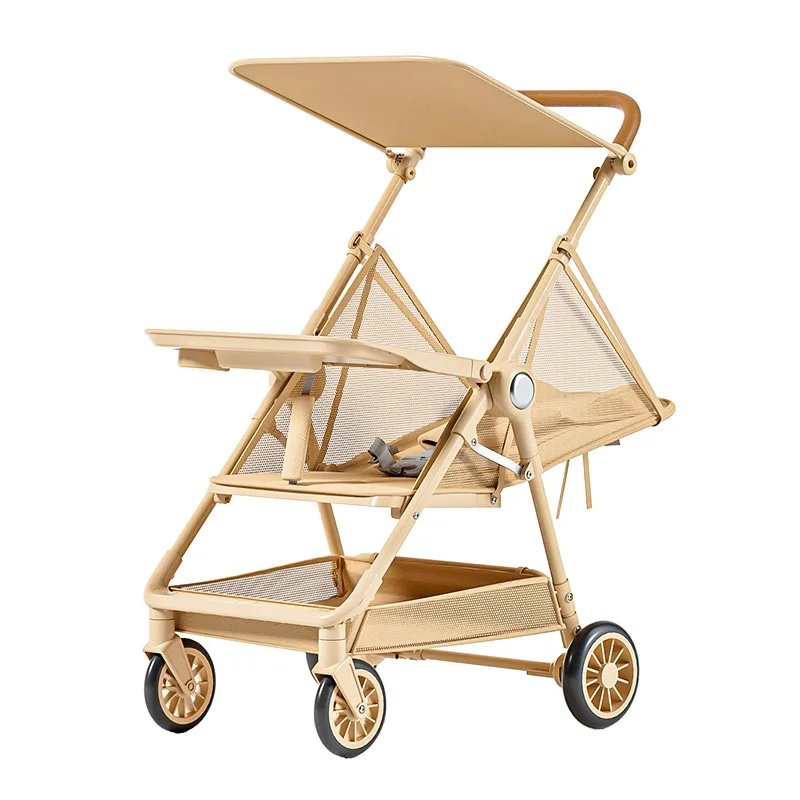 mini trike for travel baby walking artifact trolley High landscape stroller Folding baby stroller can sit