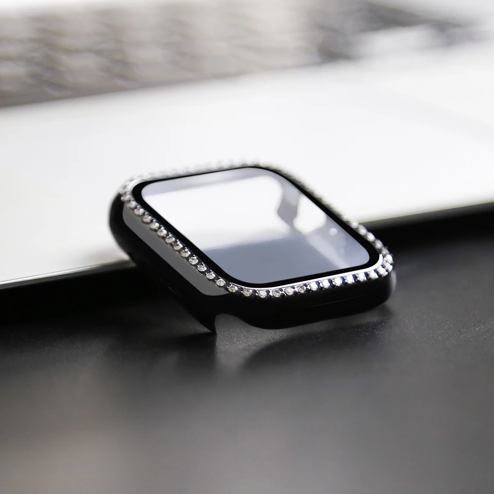 Luxury Bling Diamond Bumper Protector with Glass Case