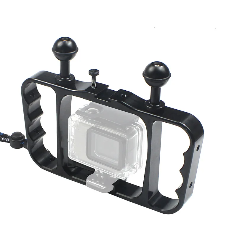 

Suitable for Gopro12/11 dual handheld selfie stabilizer metal diving photography live broadcast cold shoe expansion bracket