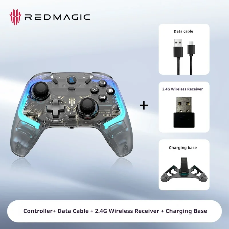 Nubia Redmagic HuanRen Kablosuz Oyun Kumandası 3 Modlu 2.4G 1000Hz Geri Dönüş Oranı Mikro/Lineer Tetikleyici Hall Joystick RGB Oyun Kolu