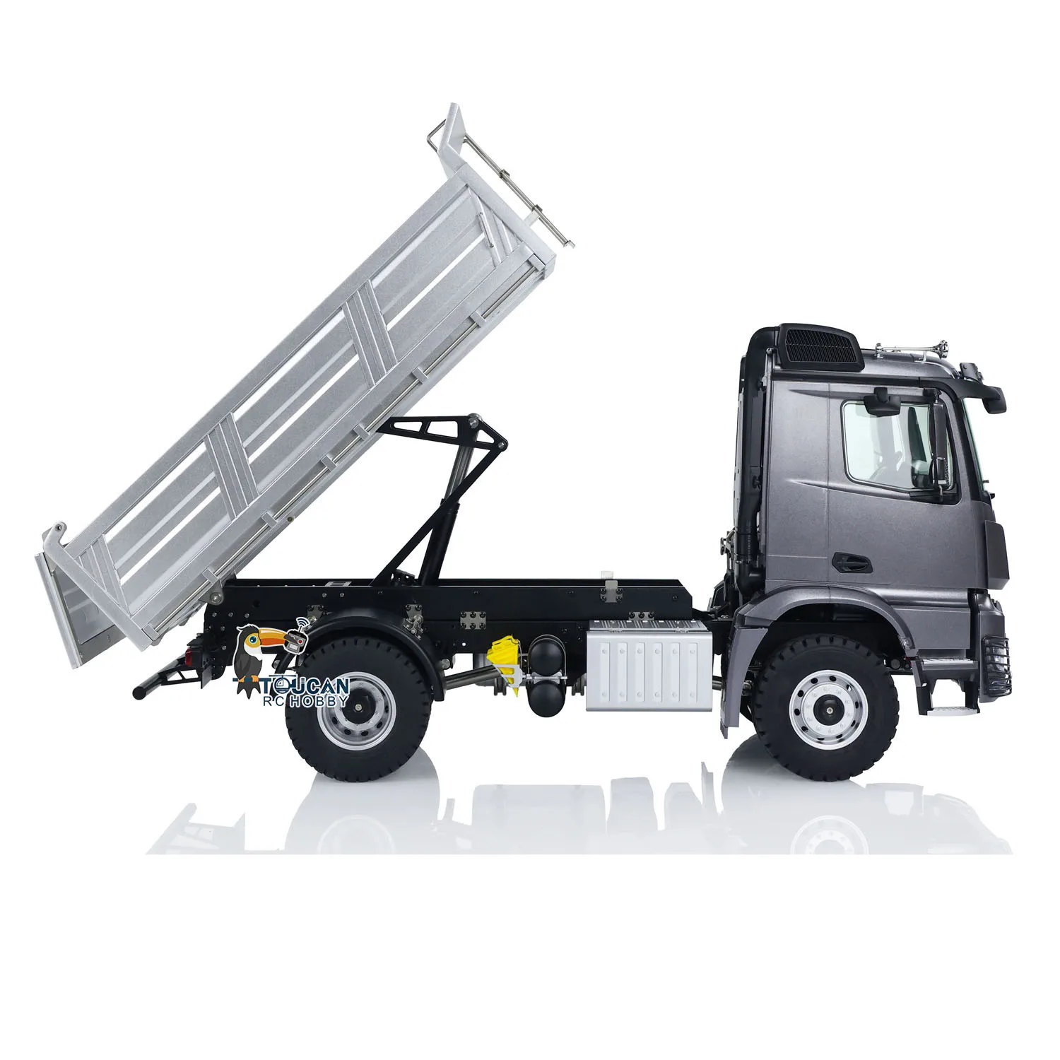 Kabolite 1/14 Remote Control Tipper Car 4x4 RTR 5701 RC Dump Truck Sound Light System Lead Screw Gifts Toys Model TH24348 4