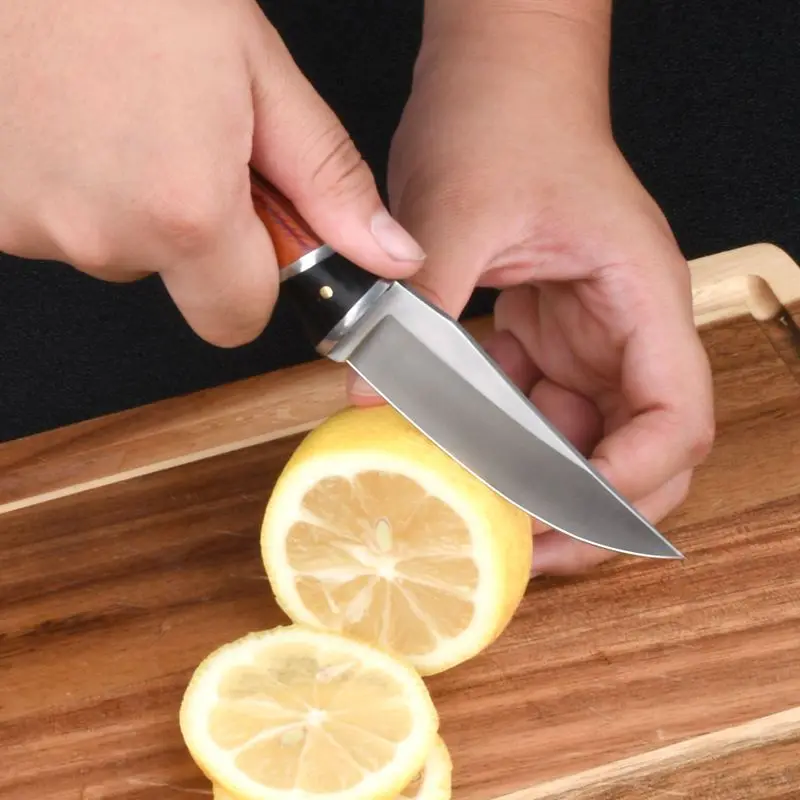 Boning Meat Cleaver Stainless Steel Knife Kitchen Mongolian Hand Meat Fruit Knife Roasted Whole Lamb Steak Knife with Cover