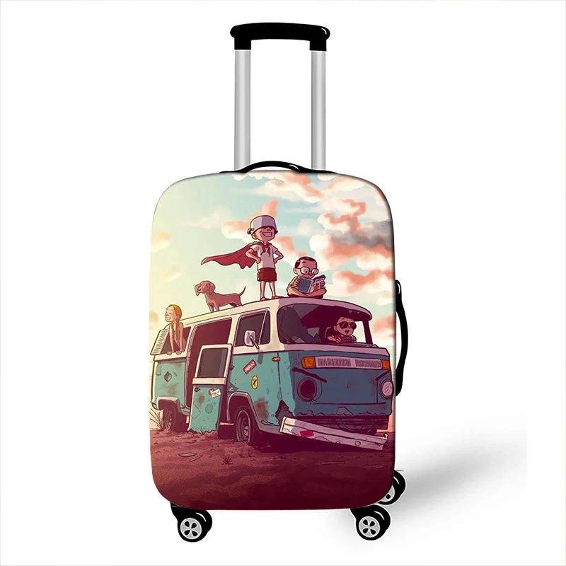 Car Cartoon Luggage Cover Trolley Case Dust Cover 19-32 Inch