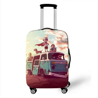 Car Cartoon Thick Stretch Cloth Luggage Cover Trolley Case Dust Cover Suitcase 19-32 Inch Luggage Protctive Travel Accessories 2