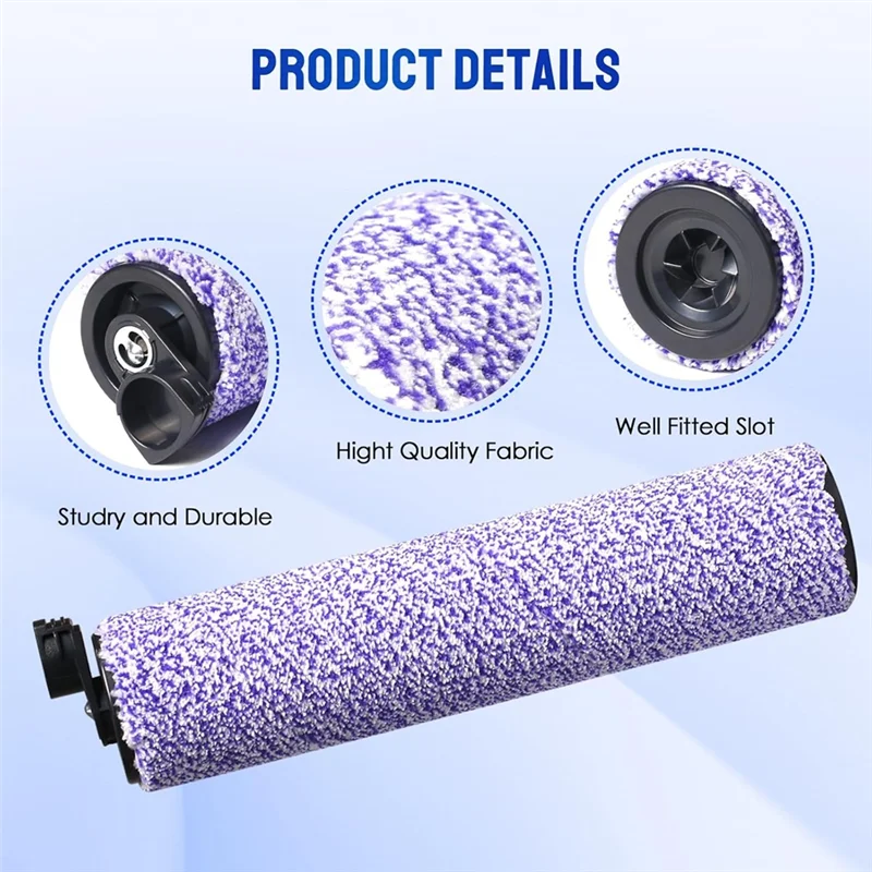 Replacement Roller Brush And Foam Filters  For Shark AW201 AW302 WD201 WD100 WD200 WD101 Vacuum Cleaner Accessoriesa52q