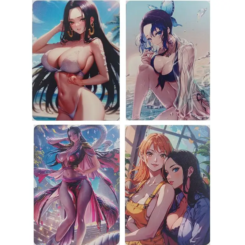 

Anime Goddess story Swimsuit series Boa Hancock Eula Nico Robin Kochou Shinobu Nami ONE PIECE collection card Entertainment toys