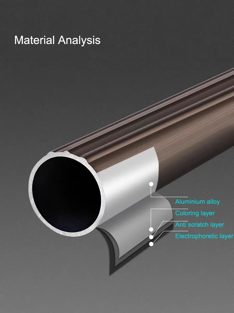 Supporto Per Asta Per Tenda Da 19 Mm E 28 Mm Supporto Per Staffa Per Asta Da Soffitto In Metallo Cromato Spazzolato, Ottone Nero Rame (ottone Antico, 28 Mm - Foto 8