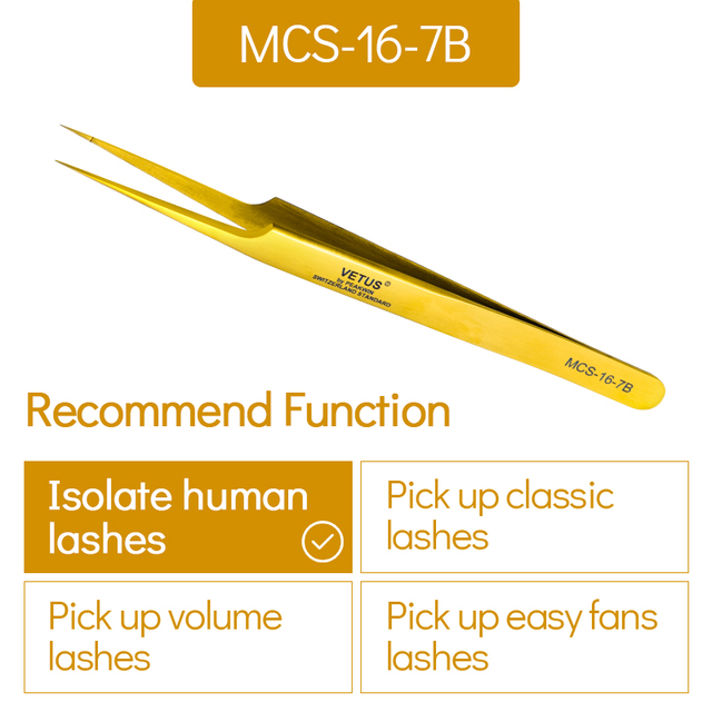 Vetus MCS All size single pack tweezers for eyelash extensions