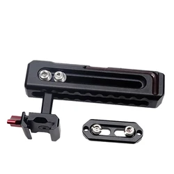 Ergonomic Cheese Handle with NATO Rail and Cold Shoe Mount for Camera Rig Accessories (Type C)