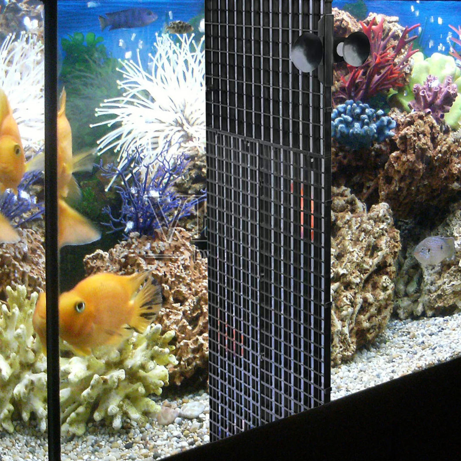 16Pcs Fish Tank Divider Aquarium Grid Separator Black Tray Crate Food Grade Plastic Pet Products Breeding Isolation Mixed Tank