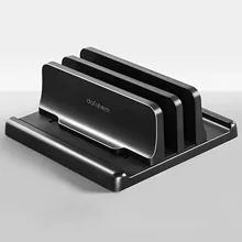 

Dual-Slot Vertical Laptop Stand Holder,Dofuhem Adjustable ABS Plastic Double Desktop Notebook Dock,Space-Saving for All
