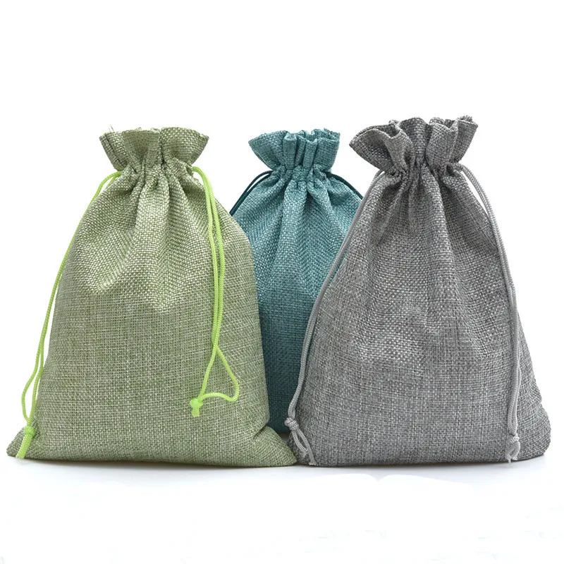 10Pcs/Lot Multi-color Multi-size Colorful Cotton Jute Bag For Various Gifts Wedding Jewelry Storage Pouches Can Be Customized