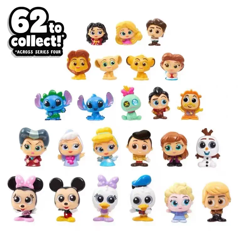 Disney Doorables Princess Stitch Villain Blind Box Toy Open Door Series Action Figure Cartoon Classic Character Oxeye Mini Toys