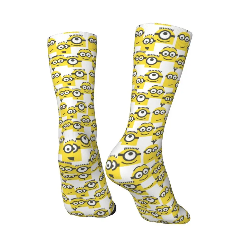 Custom Cool Print M- Minions Cartoon Socks for Women Men Stretchy Summer Autumn Winter M- Minions Bananas Crew Socks 214 S19b8ff04e7f644f19df6df6511e6225fC