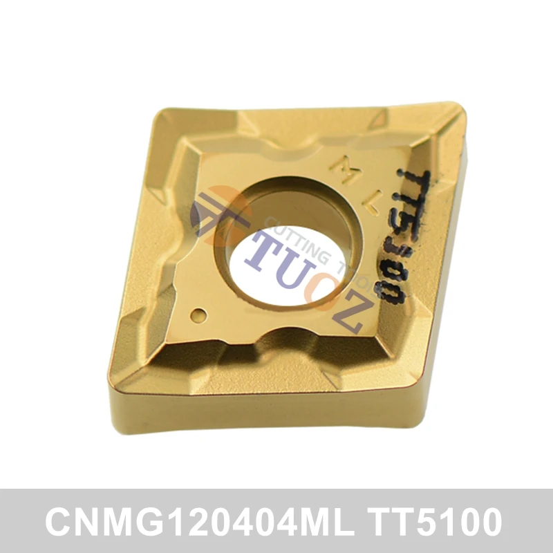 

Original 10Pcs CNMG120404ML TT5100 Carbide Inserts CNMG 120404 -MC R0.4 CNC Turning Tools Lathe Cutter