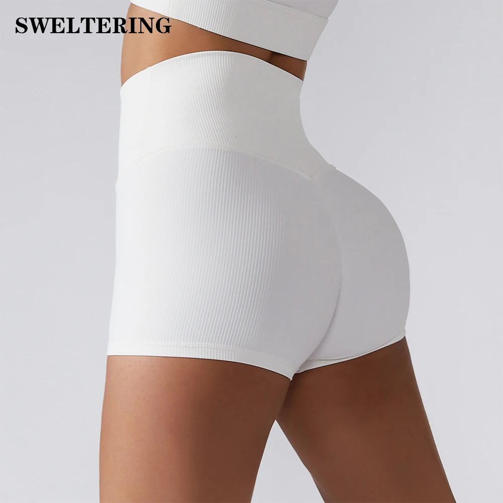 

Sports Shorts Women's Shorts Ribbed Seamless Push Up Casual High Waist Booty Shorts Feminino Gym Fitness Workout Slim Shorts