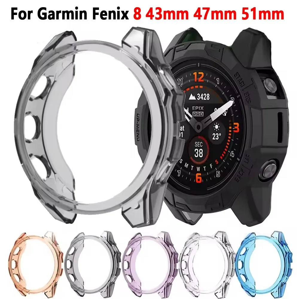 Garmin Fenix 8 TPU Protective Case – Soft, Anti-Scratch Bumper Cover