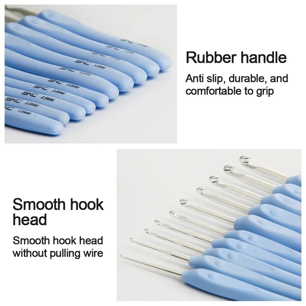 Soft Handle Aluminum Hook SKC Crochet Hooks Stitches Knitting Needles Handicraft Hand Weave Tool DIY Sewing Accessories
