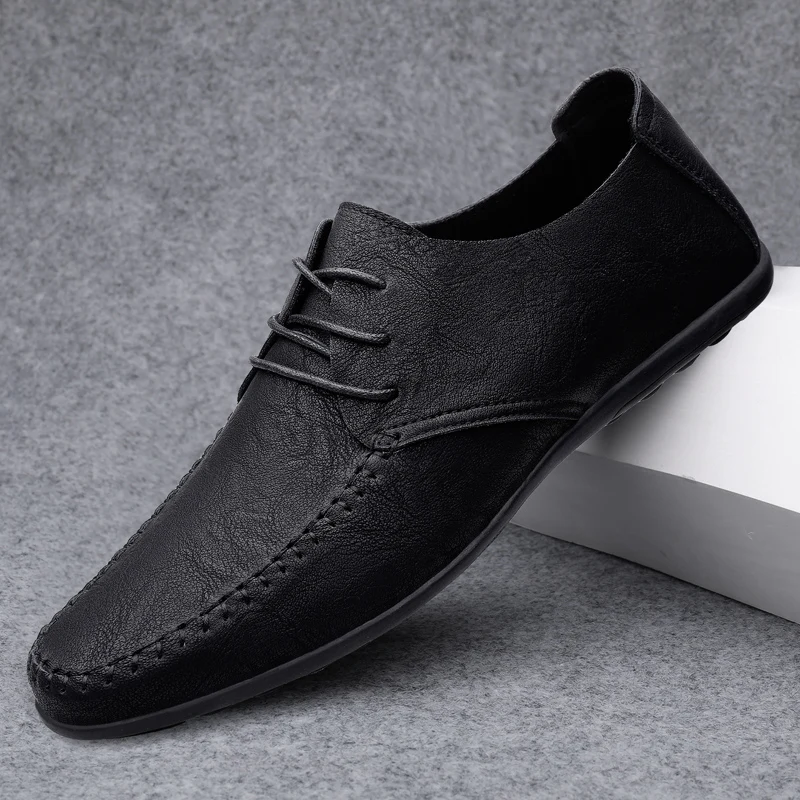 Leather Shoes Men's Dress Shoes Oxfords Casual Lightweight Flat Shoes for Wedding Business Party